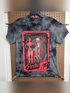 Graphic Tie-Dye Tee - Black & Red